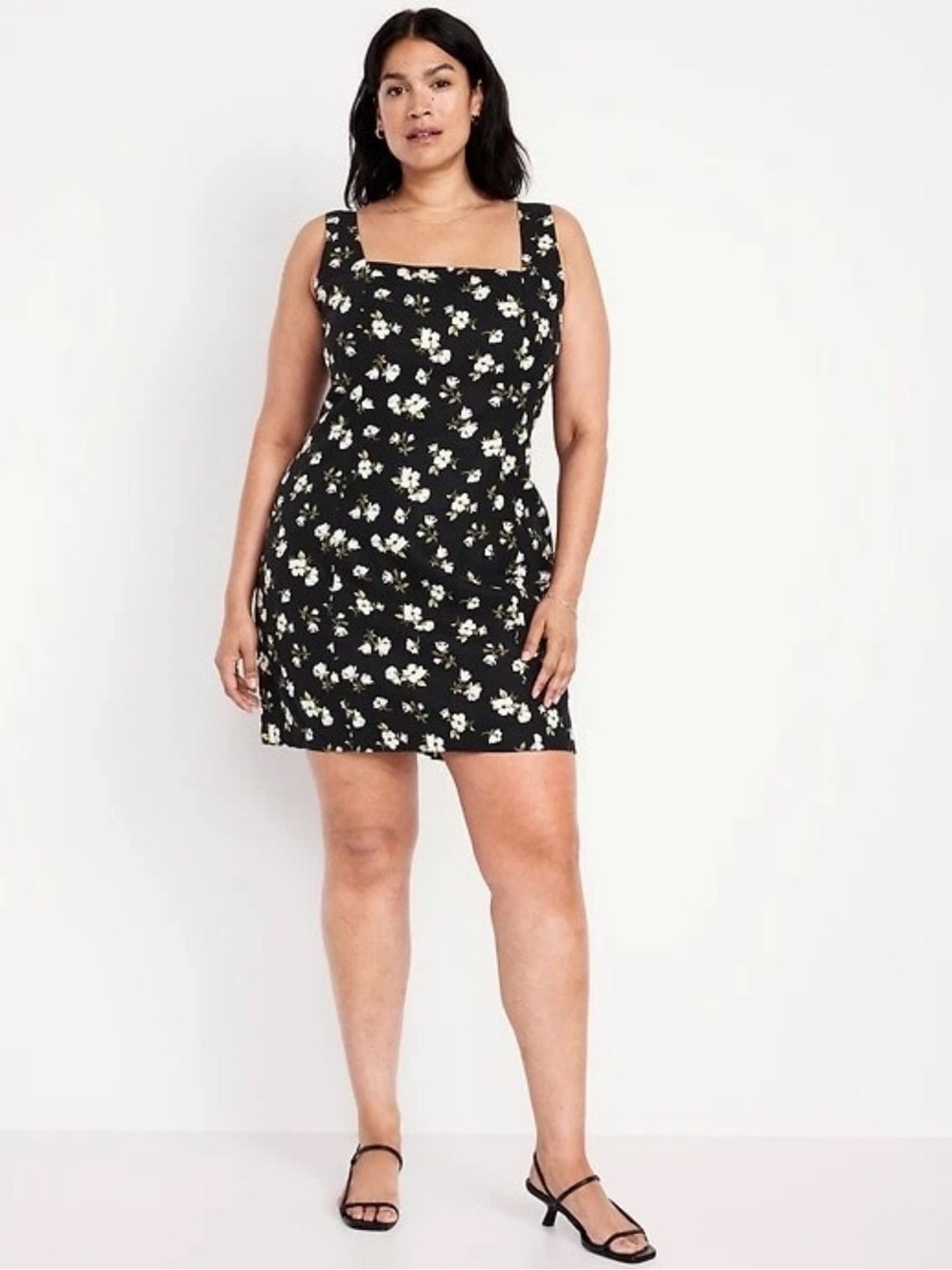 Black Floral, Mini Sundress, XXL, vintage old navy
